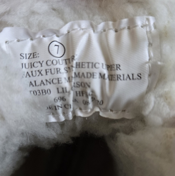 Juicy Couture Escalon Pink Waterproof Flat Heel Snow Rain Boot Fur Lined Baby 7 - Picture 6 of 7